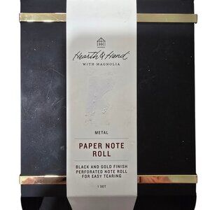 HEARTH & HAND with Magnolia Black Gold Metal Paper Note Roll NEW